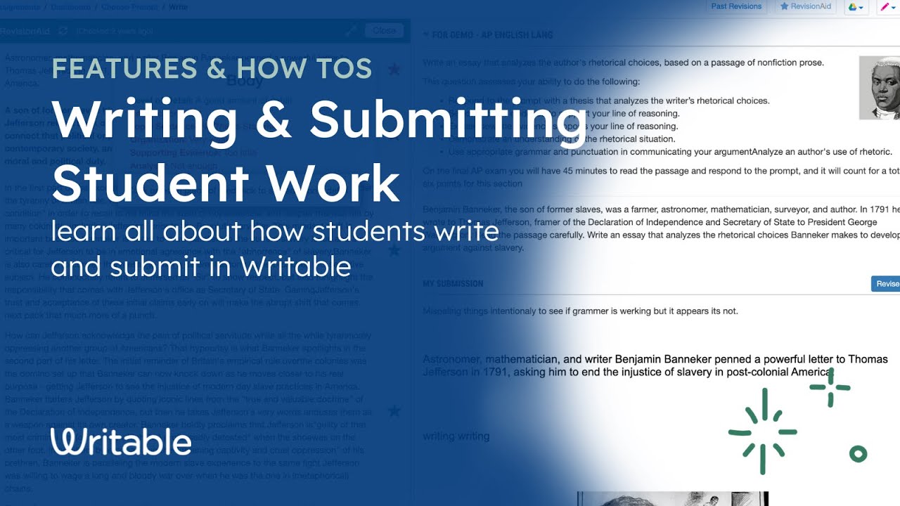 how to submit an assignment on writable